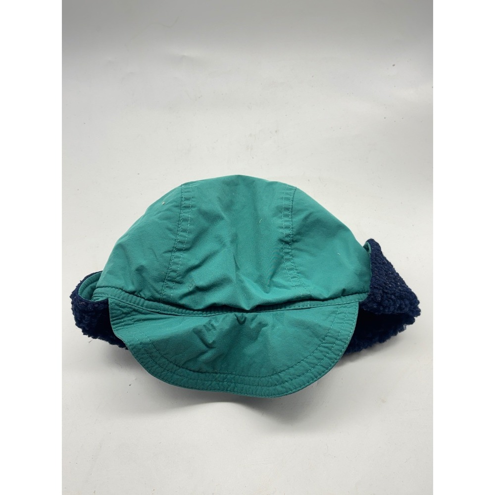 Vintage LL Bean Gore-Tex Sherpa Lined Ear Flap Hat Mens Small Teal Made in USA